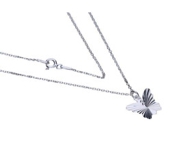 Srebrny naszyjnik 925 diamentowany motylek 1,86g