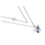 Srebrny naszyjnik 925 diamentowany motylek 1,86g