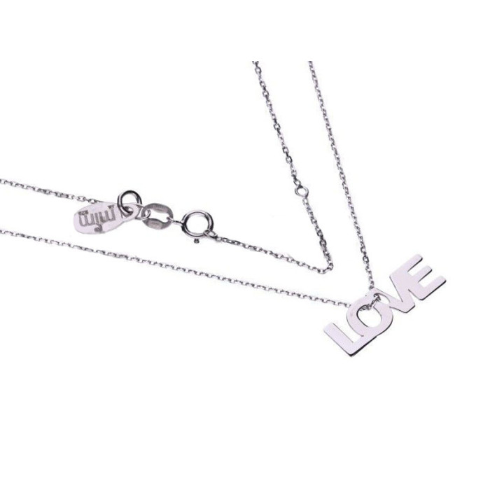 Srebrny naszyjnik 925 z napisem love 1,70g Srebrny naszyjnik 925 z napisem love 1,70g