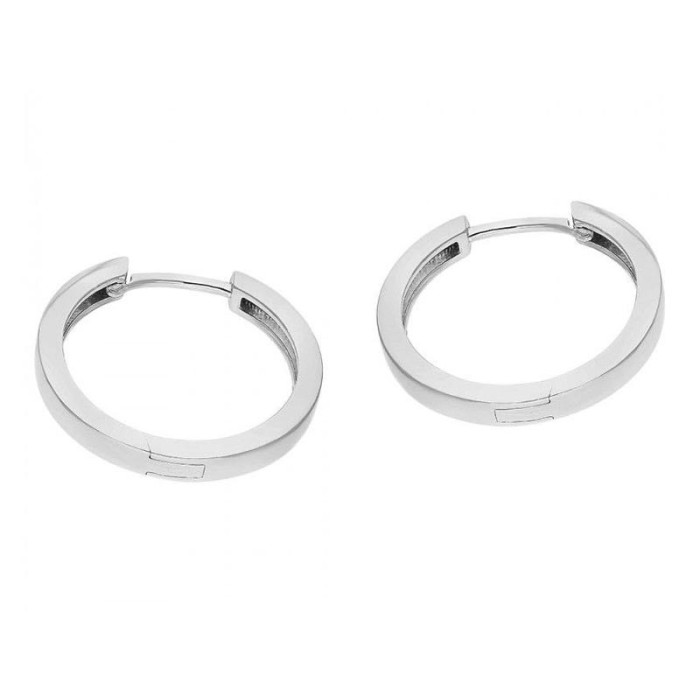 Srebrne kolczyki 925 gładkie koła 21 mm Srebrne kolczyki 925 gładkie koła 21 mm