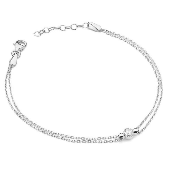 Złota bransoletka białe złoto 585 z diamentem 1,50 g Złota bransoletka białe złoto 585 z diamentem 1,50 g