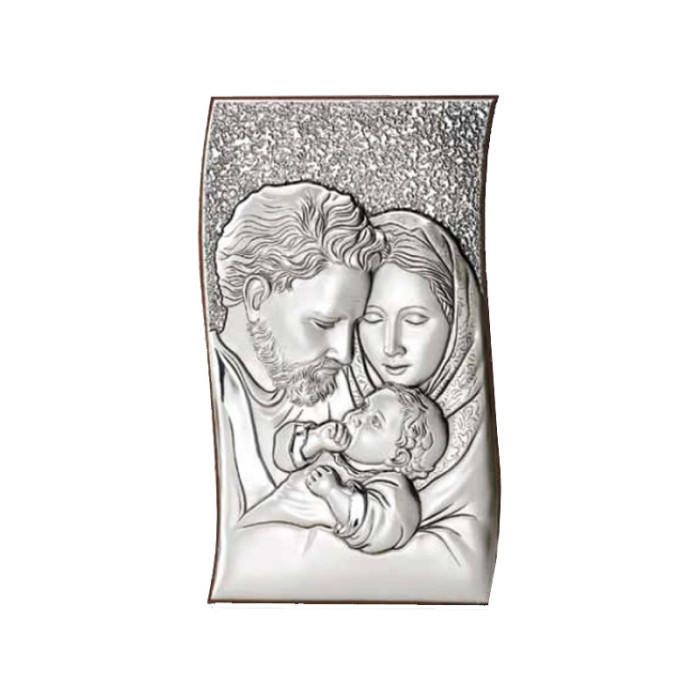 SREBRNY PROSTOKĄTNY OBRAZ 925 ŚW. RODZINA FALA 15x26cm SREBRNY PROSTOKĄTNY OBRAZ 925 ŚW. RODZINA FALA 15x26cm