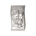 SREBRNY PROSTOKĄTNY OBRAZ 925 ŚW. RODZINA FALA 15x26cm