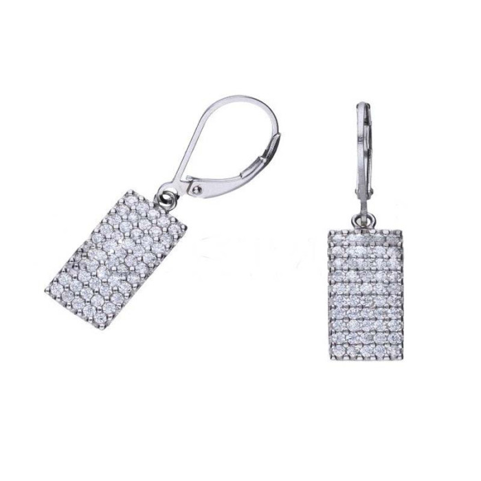 Srebrne kolczyki 925 eleganckie z cyrkoniami 4,00g Srebrne kolczyki 925 eleganckie z cyrkoniami 4,00g