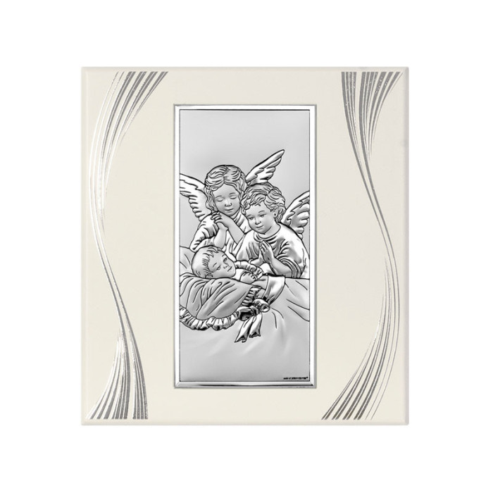 SREBRNY OBRAZ 925 ANIOŁKI W RAMCE 14x15cm PREZENT SREBRNY OBRAZ 925 ANIOŁKI W RAMCE 14x15cm PREZENT