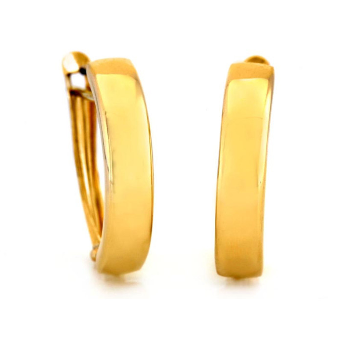 Złote kolczyki 585 ELEGANCKIE GŁADKIE 1,54g