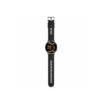 Zegarek Smartwatch czarny silikonowy pasek srebrna koperta
