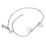 Srebrna bransoletka 925 serce i blaszka 1,78g