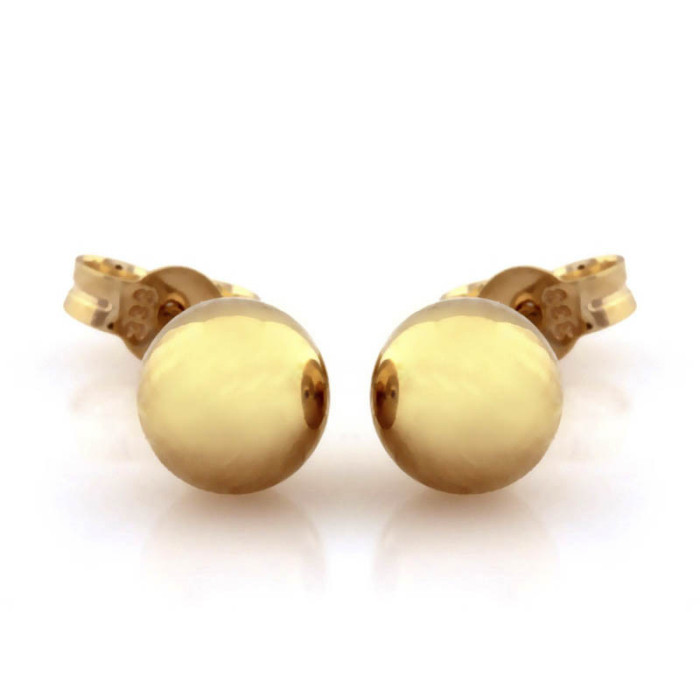 Złote kolczyki 585 gładkie kulki na sztyfcie 4 mm Złote kolczyki 585 gładkie kulki na sztyfcie 4 mm