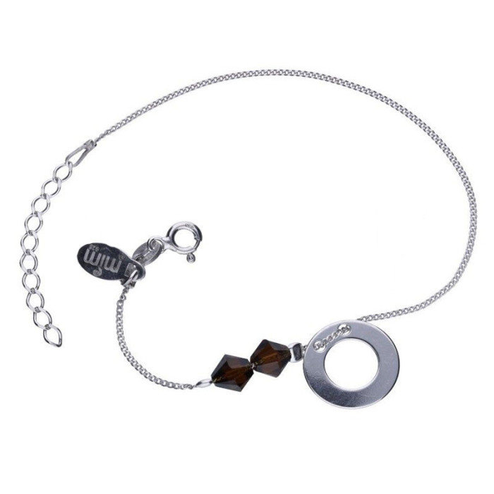 Srebrna bransoletka 925 oponka kryształki 2,05g Srebrna bransoletka 925 oponka kryształki 2,05g
