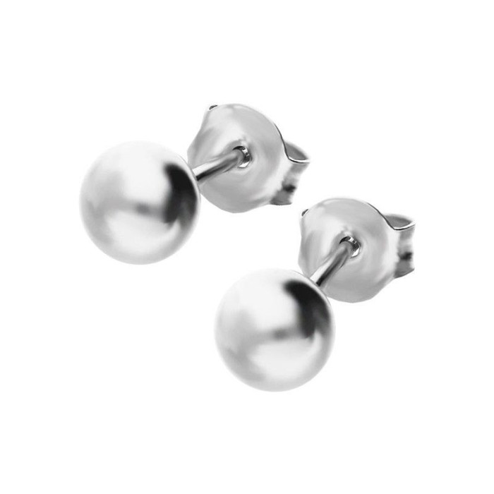Srebrne kolczyki 925 gładkie błyszczące 7mm kuleczki 1,6g Srebrne kolczyki 925 gładkie błyszczące 7mm kuleczki 1,6g