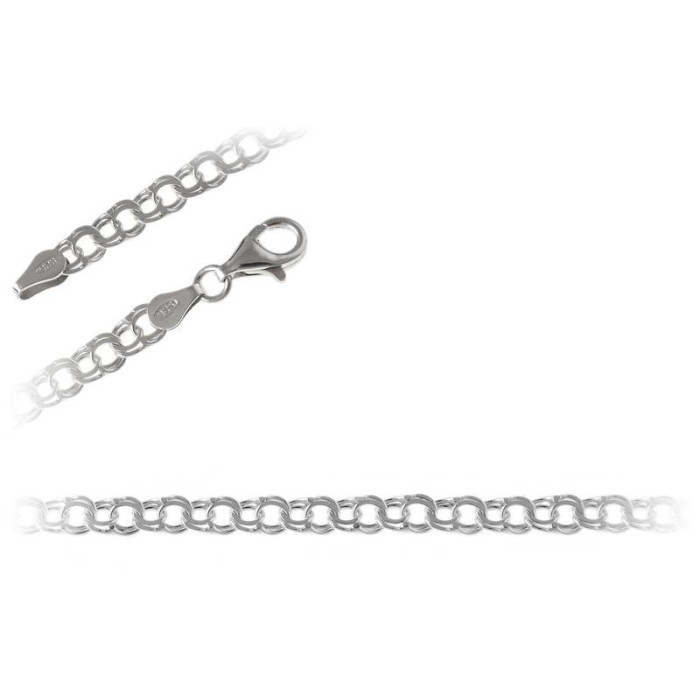 Srebrny łańcuszek 925 Garibaldi 55 cm Srebrny łańcuszek 925 Garibaldi 55 cm