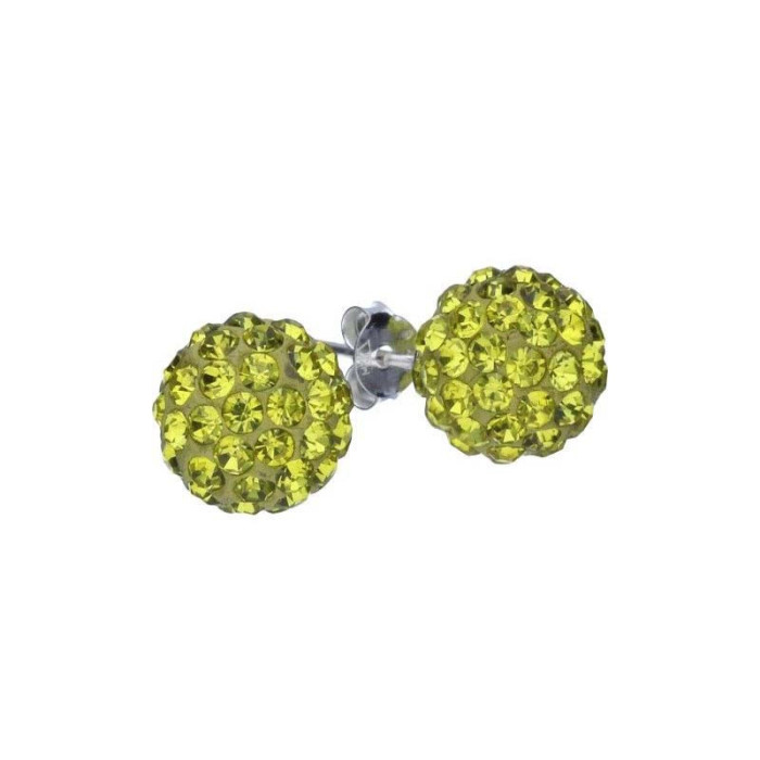 Srebrne kolczyki 925 kuleczki z kryształkami 2,40g Srebrne kolczyki 925 kuleczki z kryształkami 2,40g