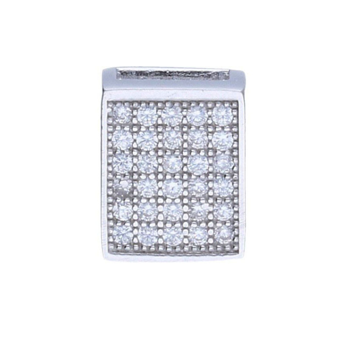 Srebrna zawieszka 925 kwadracik z cyrkoniami 0,90g Srebrna zawieszka 925 kwadracik z cyrkoniami 0,90g