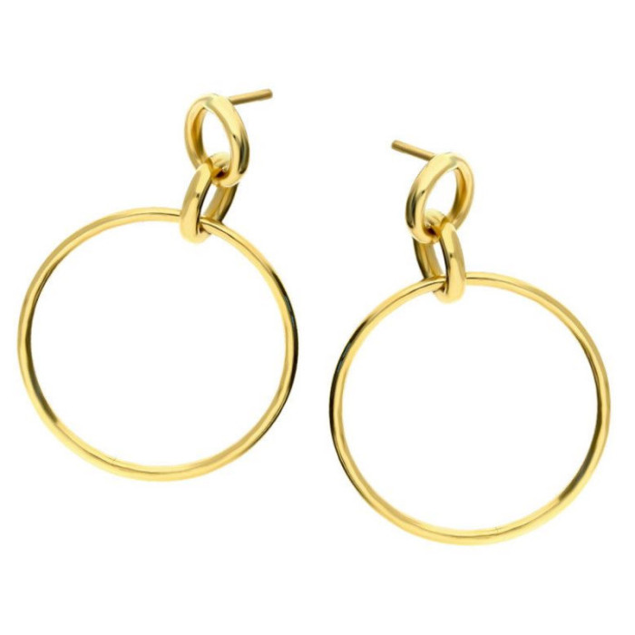 WISZĄCE złote kolczyki 585 KÓŁKA ringi na sztyft 1,75g WISZĄCE złote kolczyki 585 KÓŁKA ringi na sztyft 1,75g