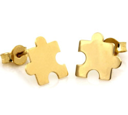 Złote kolczyki 333 celebrytki puzzle