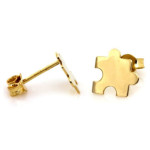 Złote kolczyki 333 celebrytki puzzle