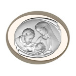 SREBRNY OBRAZ 925 PREZENT ŚWIĘTA RODZINA W RAMCE 17x14,2