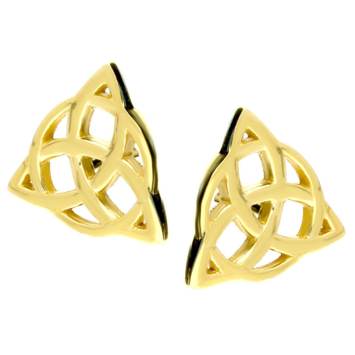 Złote kolczyki 375 CELEBRYTKI Triquetra na SZTYFT Złote kolczyki 375 CELEBRYTKI Triquetra na SZTYFT