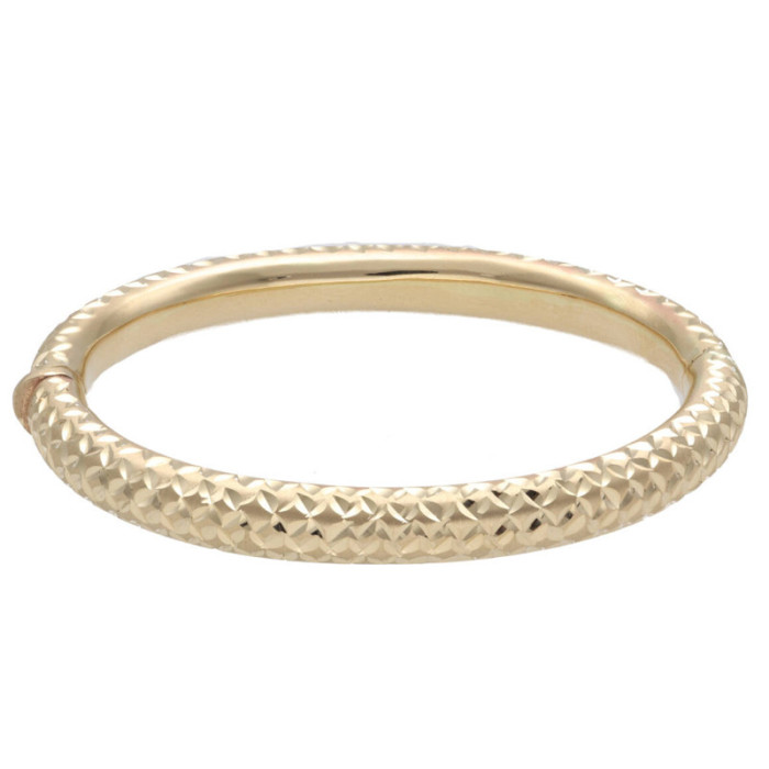 Złota bransoletka 585 bangle z wzorkami 18,1g Złota bransoletka 585 bangle z wzorkami 18,1g