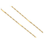Złoty łańcuszek 585 SPLOT SINGAPUR Z BLASZKAMI 50 CM s