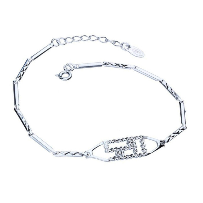 Srebrna bransoletka 925 diamentowane i cyrkonie 3,30g Srebrna bransoletka 925 diamentowane i cyrkonie 3,30g