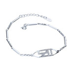 Srebrna bransoletka 925 diamentowane i cyrkonie 3,30g