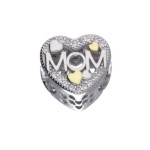 Srebrna zawieszka 925 SERCE Z NAPISEM MOM 2,01g