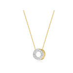 Złoty naszyjnik 585 ring z brylantami 1,55g