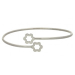 SREBRNA BRANSOLETKA 925 BANGLE KWIATUSZKI 4,75g