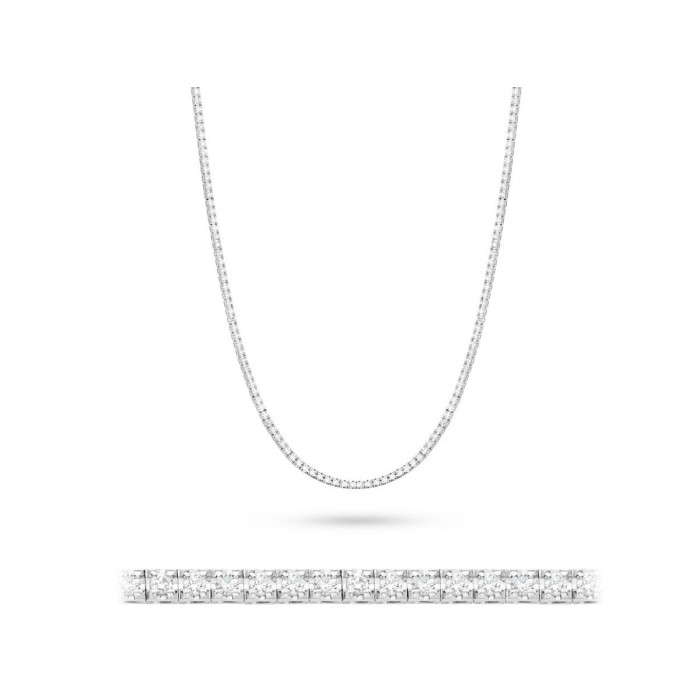 Złoty naszyjnik 585 z białego złota i diamentami 14,80 g Złoty naszyjnik 585 z białego złota i diamentami 14,80 g