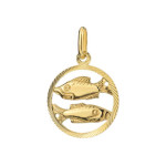 Złota przywieszka 585 ZNAK ZODIAKU RYBY