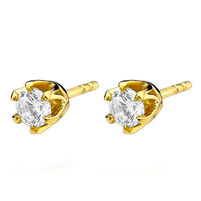 Złote kolczyki 585 z diamentami brylantami 0,6ct Złote kolczyki 585 z diamentami brylantami 0,6ct