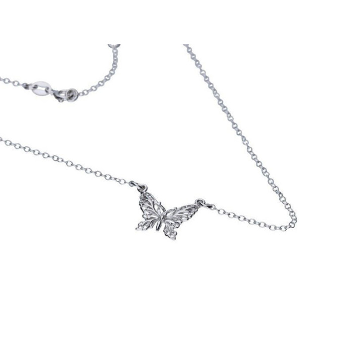 Srebrny naszyjnik 925 ażurowy motyl 1,84g Srebrny naszyjnik 925 ażurowy motyl 1,84g