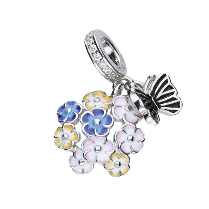 Srebrna zawieszka 925 bead kwiatuszki 2,69g Srebrna zawieszka 925 bead kwiatuszki 2,69g