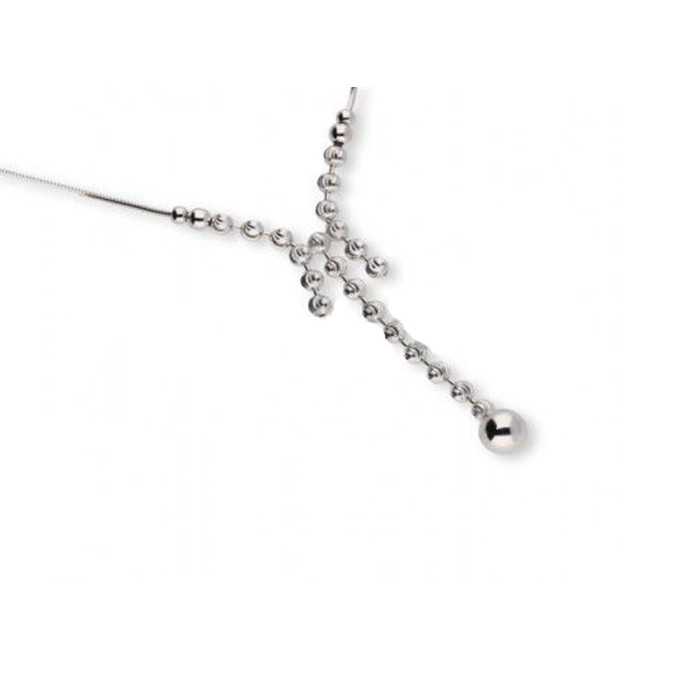 Srebrny naszyjnik 925 diamentowany z kuleczkami 5,30g Srebrny naszyjnik 925 diamentowany z kuleczkami 5,30g