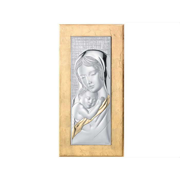 SREBRNY OBRAZ 925 MATKA BOSKA W RAMCE GRAWER 21x42