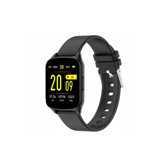 Czarny zegarek Smartwatch z wieloma funkcjami dla sportowców