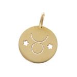 Złote zawieszka 585 kółko znak zodiaku byk 0,82 g