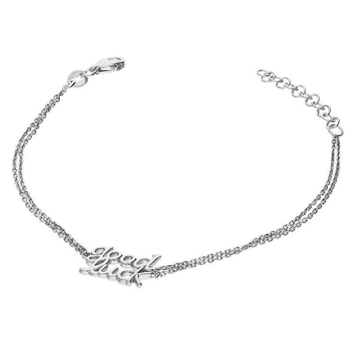 Srebrna bransoletka 925 Z NAPISEM GOOD LUCK 2,30g Srebrna bransoletka 925 Z NAPISEM GOOD LUCK 2,30g