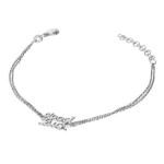 Srebrna bransoletka 925 Z NAPISEM GOOD LUCK 2,30g