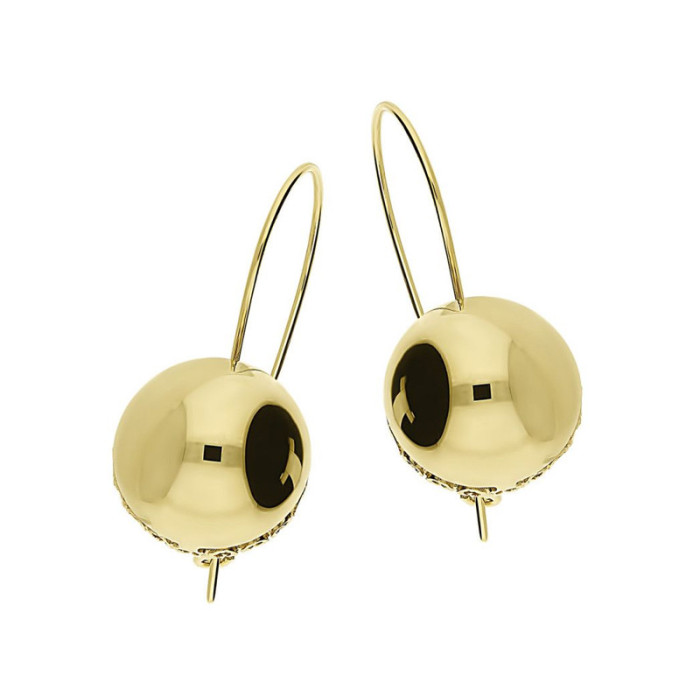 Złote kolczyki 585 kulki gładkie 16mm 7,48g Złote kolczyki 585 kulki gładkie 16mm 7,48g
