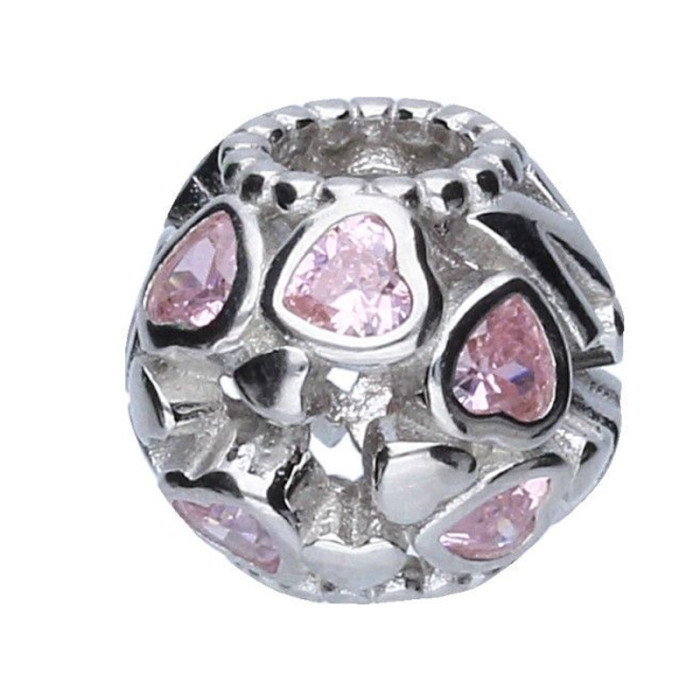 Srebrna zawieszka 925 bead serca 2,93g Srebrna zawieszka 925 bead serca 2,93g