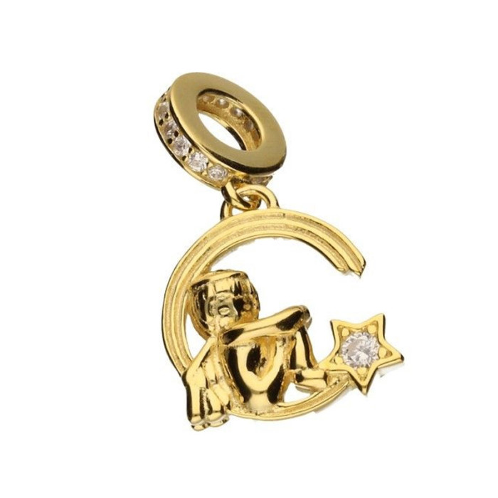 Srebrna zawieszka 925 bead aniołek pozłacana 2,62g Srebrna zawieszka 925 bead aniołek pozłacana 2,62g
