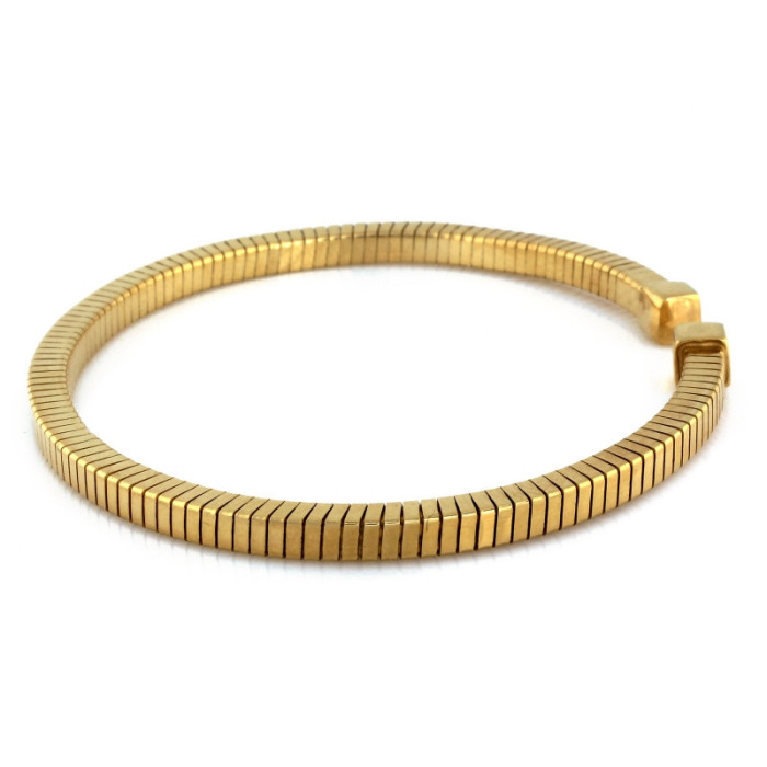 Srebrna bransoletka 925 pozłacana zdobiona bangle 9,78g Srebrna bransoletka 925 pozłacana zdobiona bangle 9,78g