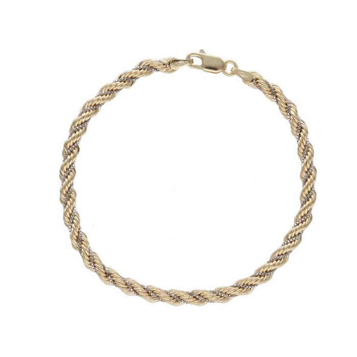 Złota bransoletka 585 skęcany łańcuszek 3,8g Złota bransoletka 585 skęcany łańcuszek 3,8g