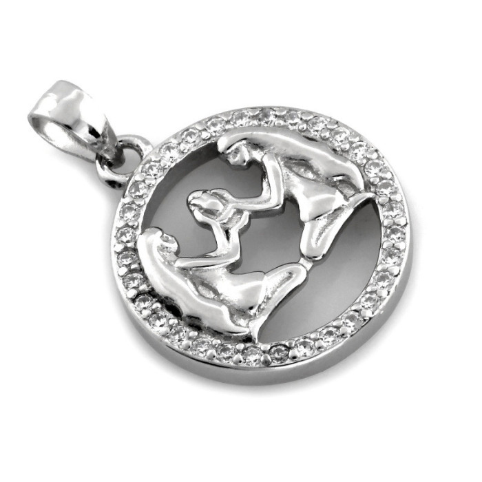 Srebrna zawieszka 925 ZNAK ZODIAKU BLIŻNIĘTA 1,76g