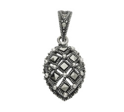 Srebrna zawieszka 925 markazyty w kropli 3,9g