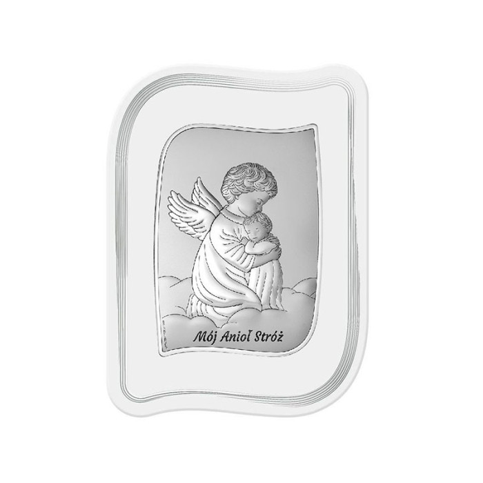 Srebrny obraz Mój Anioł Stróż 15x20cm chrzest Srebrny obraz Mój Anioł Stróż 15x20cm chrzest