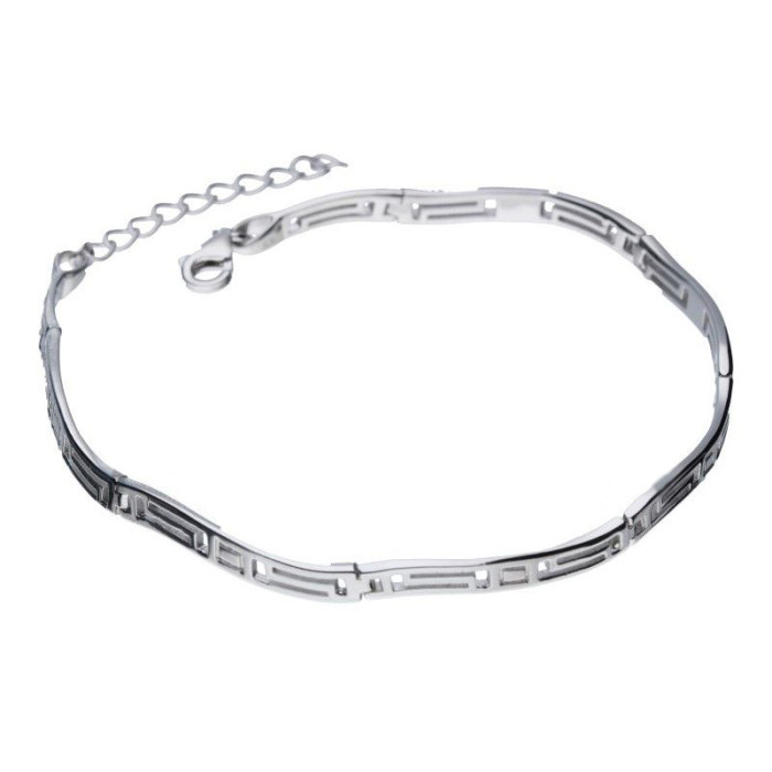 Srebrna bransoletka 925 prostokątny meander grecki 5,67g Srebrna bransoletka 925 prostokątny meander grecki 5,67g